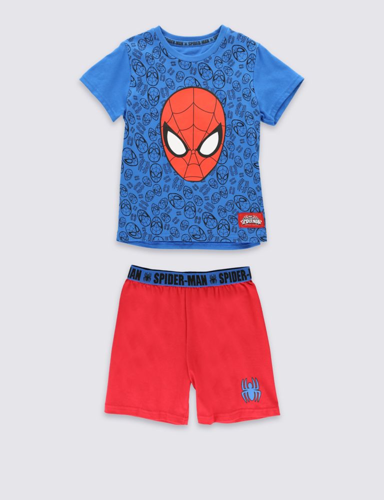 Pure Cotton Spider-Man™ Short Pyjamas (1-7 Years) 2 of 4