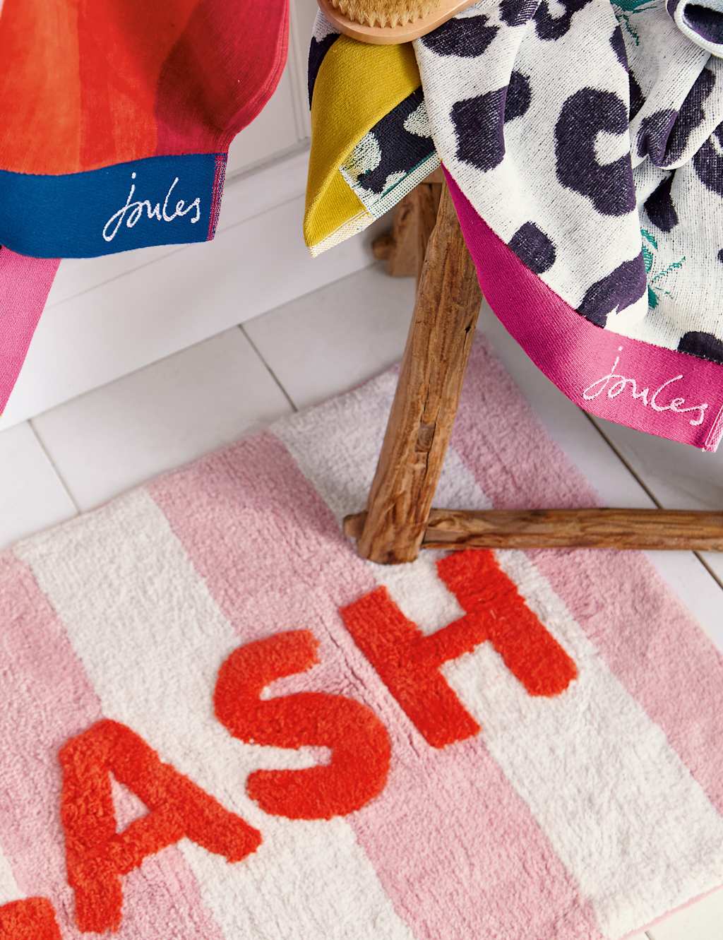 Pure Cotton Splash Bath Mat Joules M&S