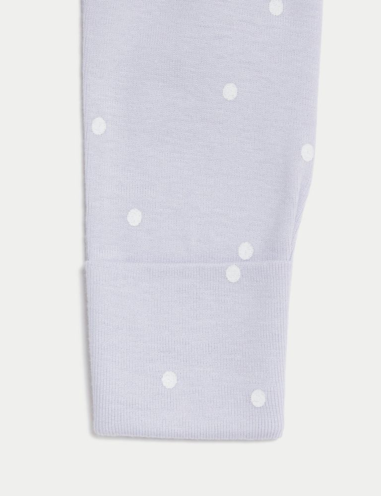 Pure Cotton Spot Bear Sleepsuit (6½lbs-3 Yrs) 5 of 5