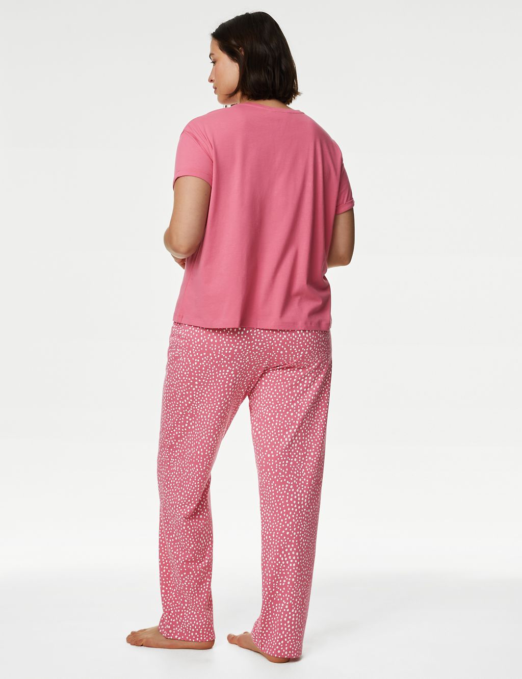 Pure Cotton Spot Print Pyjama Set 4 of 7
