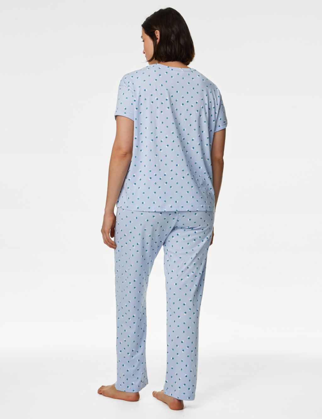 Pure Cotton Spot Print Pyjama Set | M&S Collection | M&S