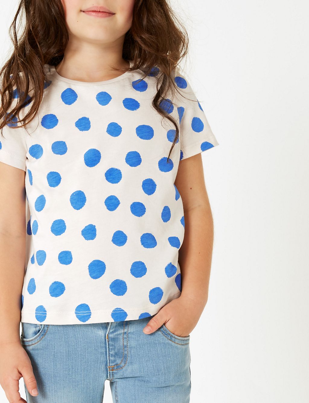Pure Cotton Spot Print T-Shirt (3 Months - 7 Years) 2 of 4