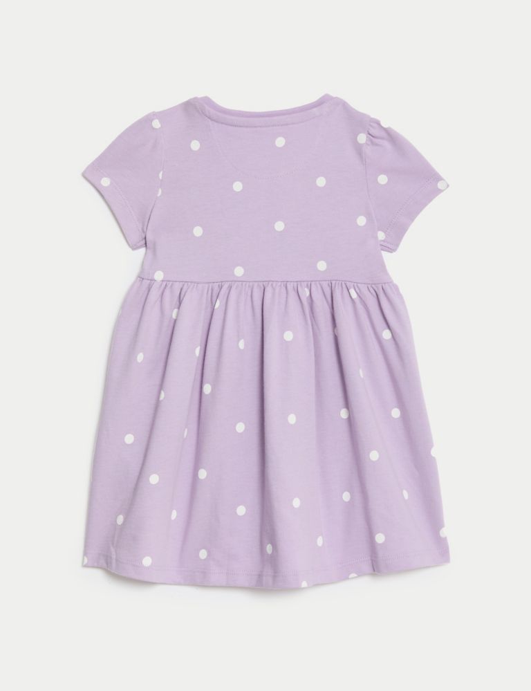 Pure Cotton Spotted Dress (0-3 Yrs) 2 of 3