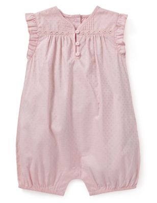 Pure Cotton Spotted Onesie | M&S