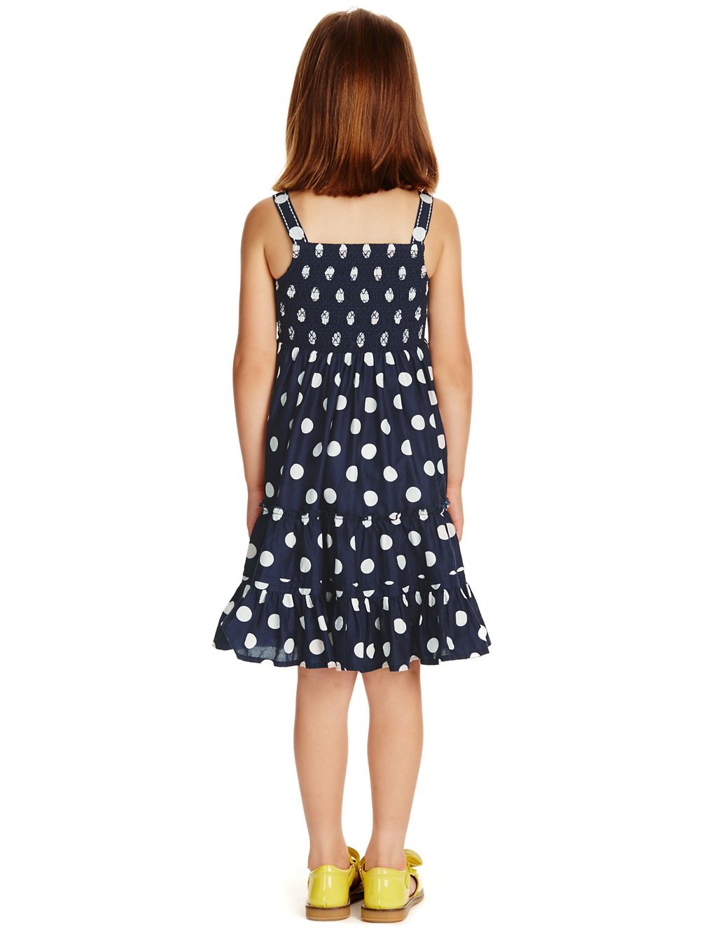 Pure Cotton Spotted Print Dress (1-7 Years) 2 of 3