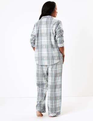 Ladies stag print pyjamas clearance