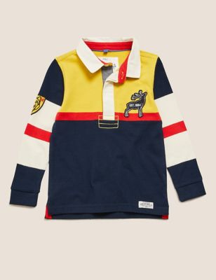 Pure Cotton Stag Rugby Top (2-7 Yrs) Image 2 of 4