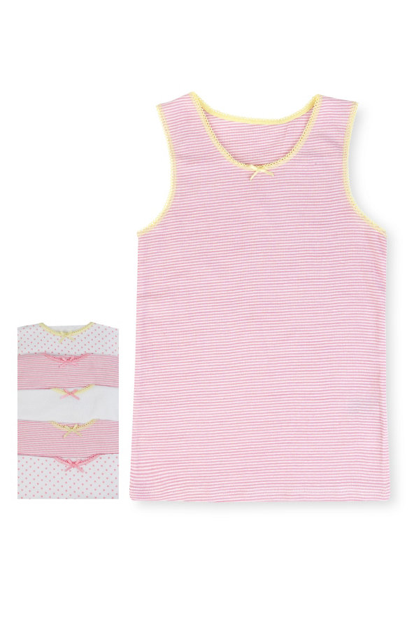 Pure Cotton Star & Striped Vests Image 1 of 1