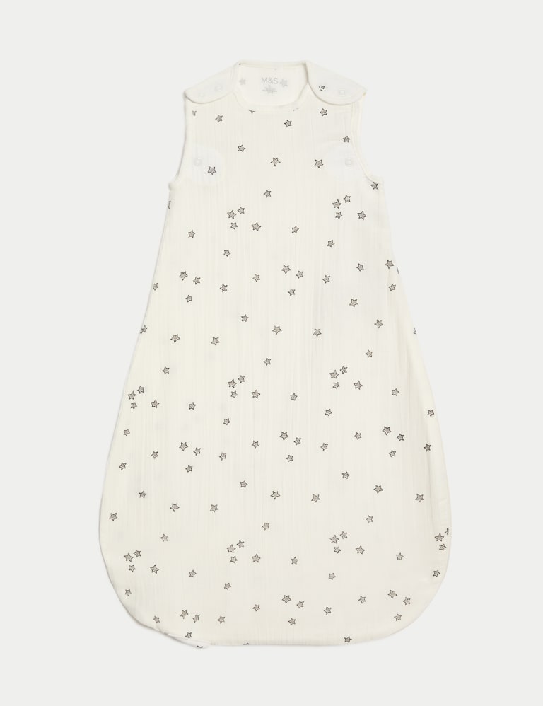 Pure Cotton Star Print 0.5 Tog Sleeping Bag (03 Yrs) M&S Collection M&S