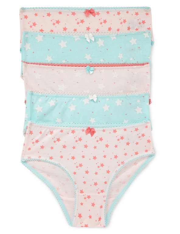 Pure Cotton Star Print Briefs (1-7 Years) Image 1 of 1