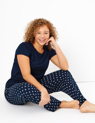 Damen Marks Spencer Navy Mix Pyjama Set Short Sleeve Top Long Bottoms Uk Size 12 14 Kleidung Accessoires Pvcplus Co Nz