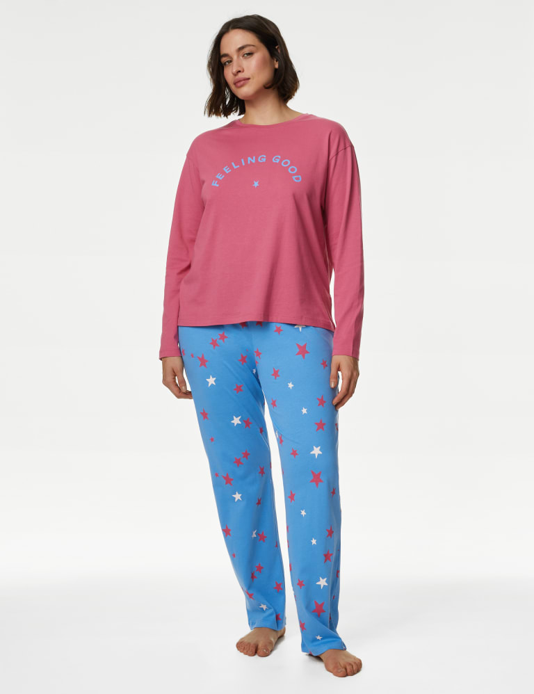 Pure Cotton Star Print Pyjama Set
