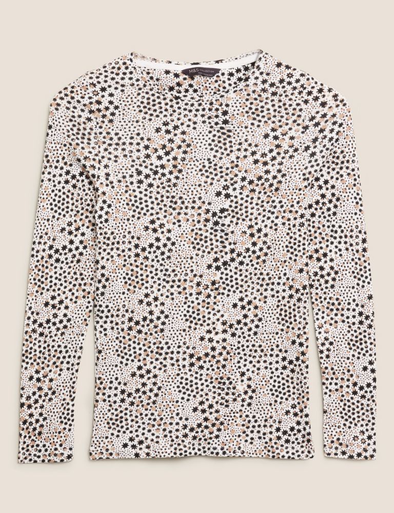Pure Cotton Star Print Regular Fit Top 2 of 4