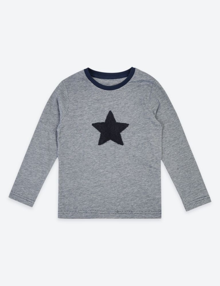 Pure Cotton Star Print Top (3 Months - 7 Years) 2 of 4