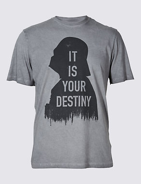 Pure Cotton Star Wars™  Slogan T-Shirt Image 2 of 3