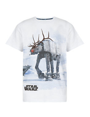 Pure Cotton Star Wars™ AT-AT T-Shirt (5-14 Years) Image 2 of 3