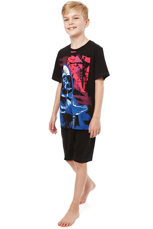 Pure Cotton Star Wars™ Neon Vader Short Pyjamas Image 1 of 1
