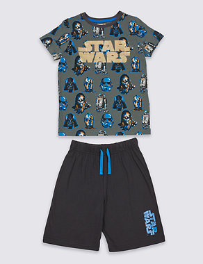 Pure Cotton Star Wars™ Short Pyjamas (5-16 Years) Image 2 of 4