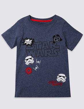 Pure Cotton Star Wars™ T-Shirt (1-5 Years) Image 2 of 3