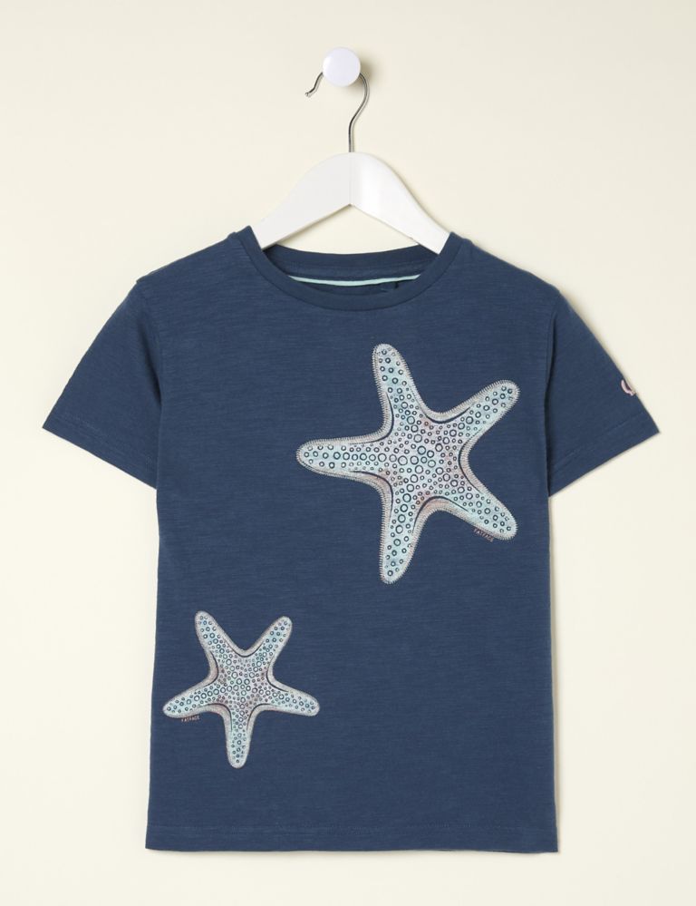 Pure Cotton Starfish T-Shirt (3-13 Yrs) 2 of 4
