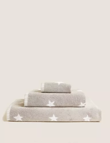 Pure Cotton Stars Towel 1 of 4
