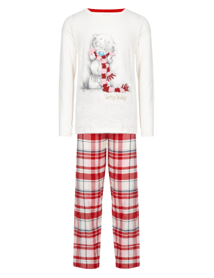 Pure Cotton Stay Soft Tatty Teddy Woven Pyjamas (5-14 Years) | M&S