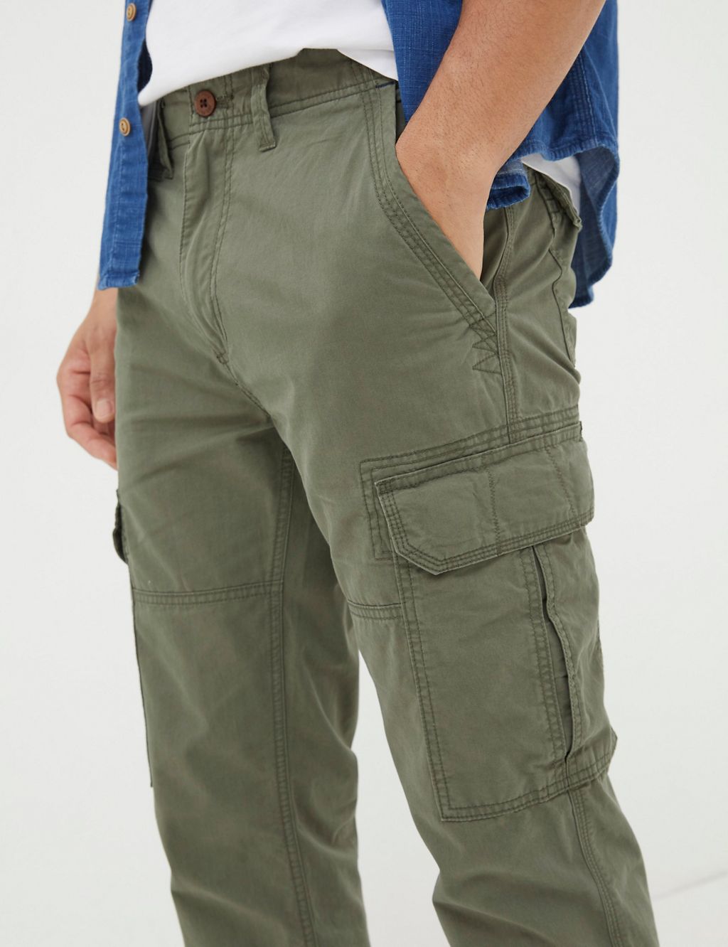 Pure Cotton Straight Fit Cargo Trousers 5 of 5