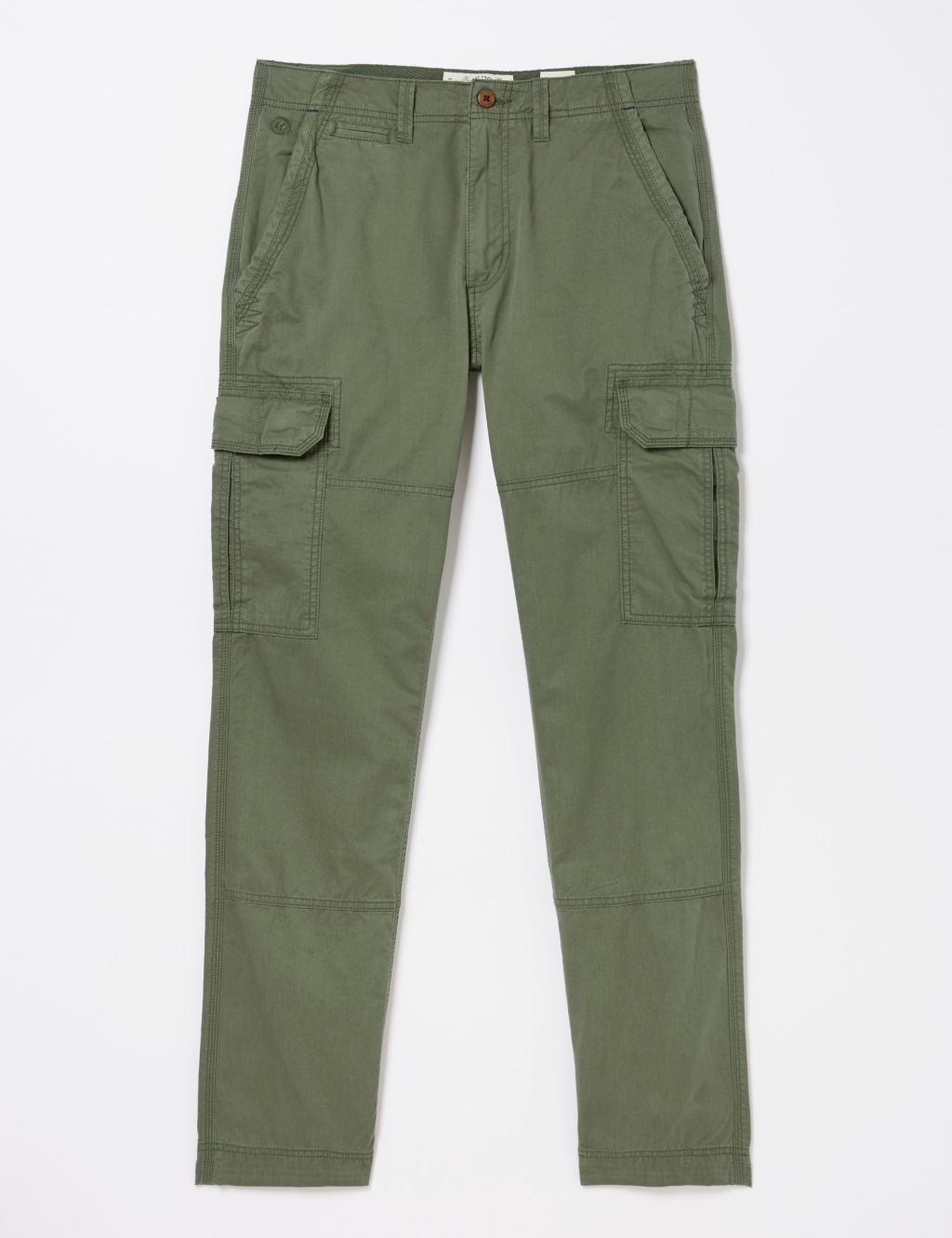 Pure Cotton Straight Fit Cargo Trousers 1 of 5