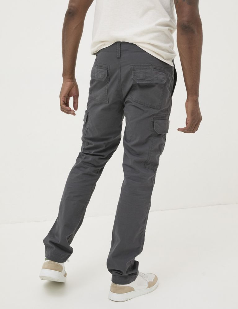 Pure Cotton Straight Fit Cargo Trousers 3 of 4