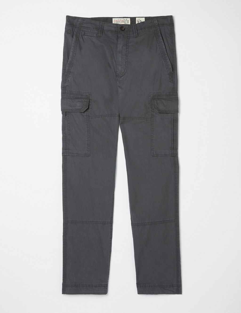 Pure Cotton Straight Fit Cargo Trousers 1 of 4