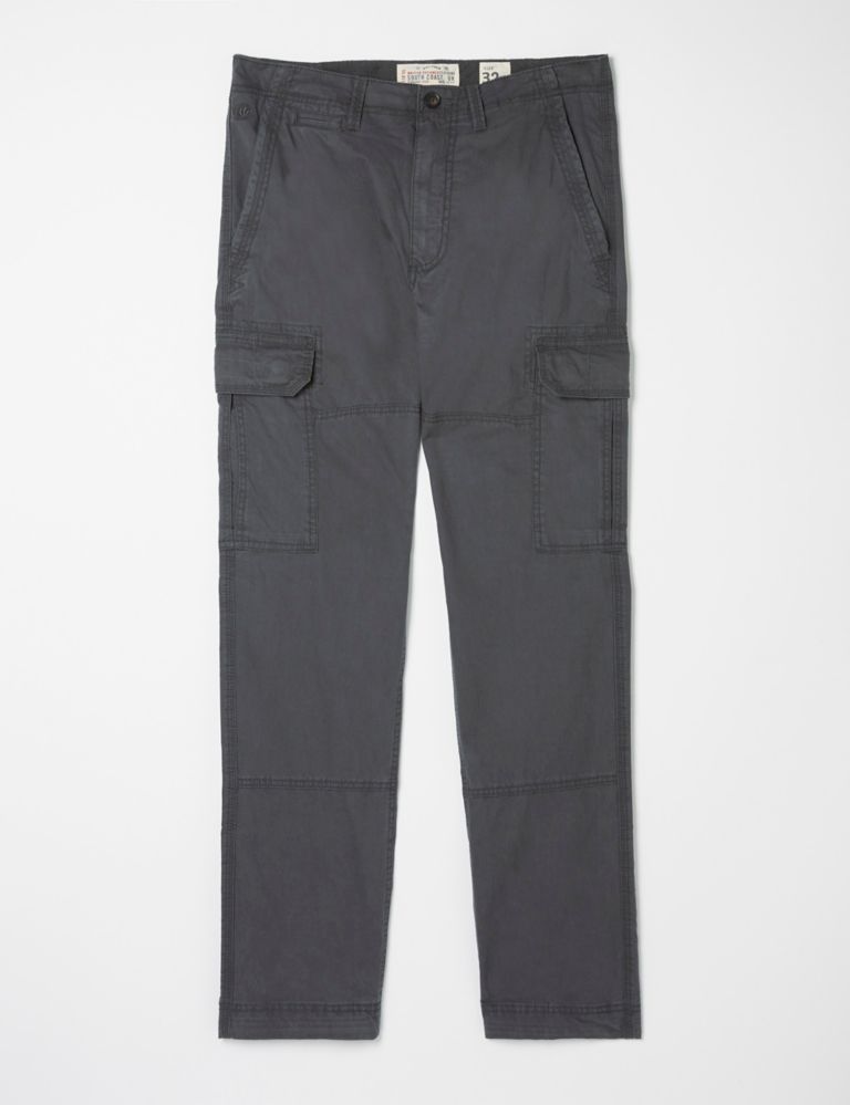Pure Cotton Straight Fit Cargo Trousers 2 of 4
