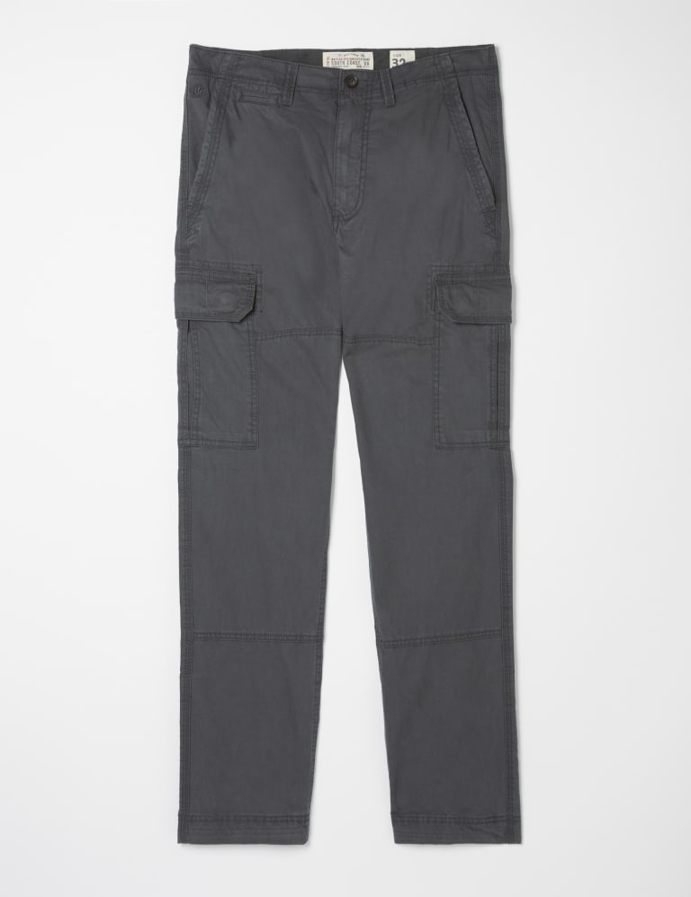 Pure Cotton Straight Fit Cargo Trousers 2 of 4