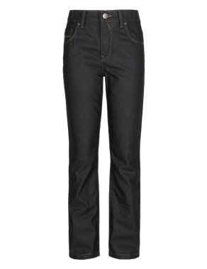 Pure Cotton Straight Leg Coated Denim Jeans Image 2 of 5