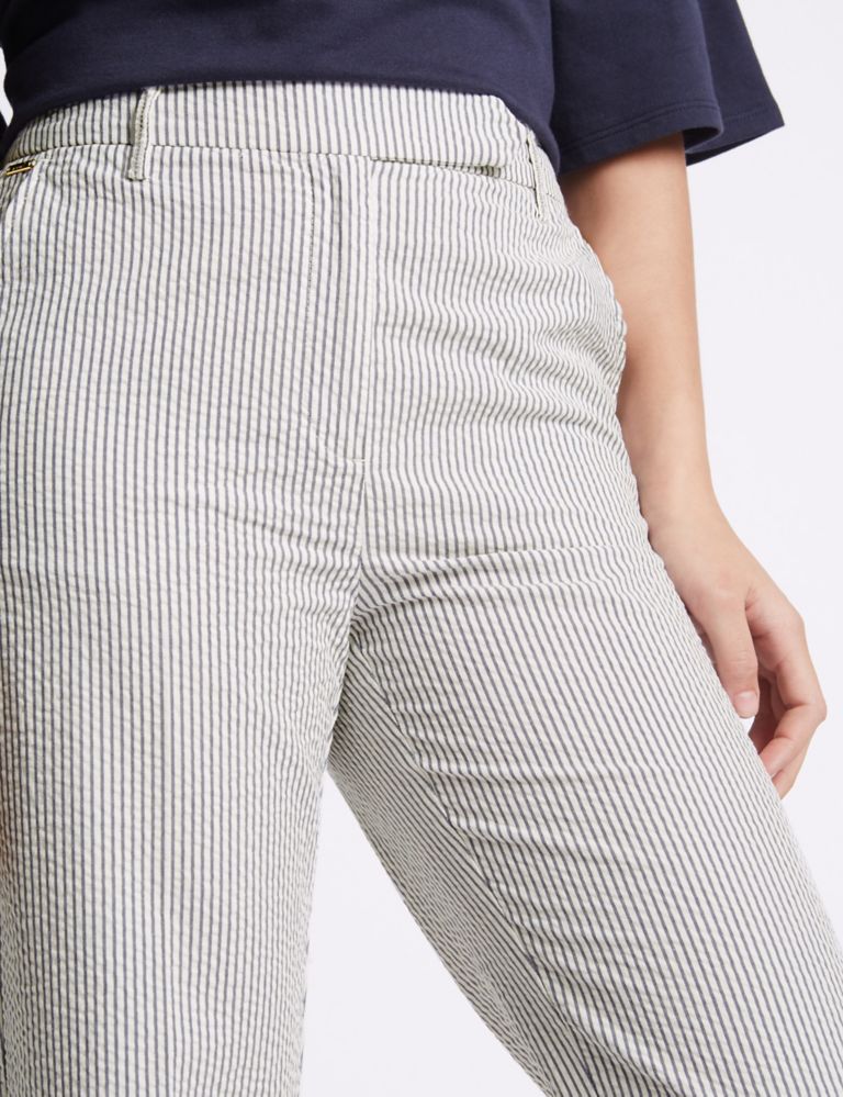 Pure Cotton Straight Leg Trousers 5 of 6