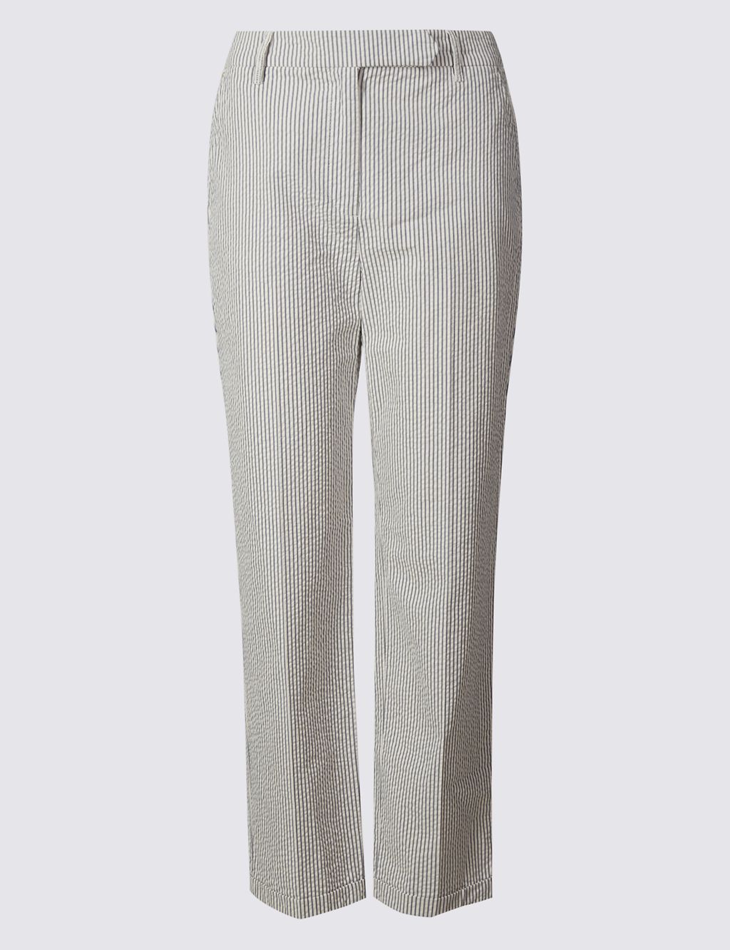 Pure Cotton Straight Leg Trousers 1 of 6