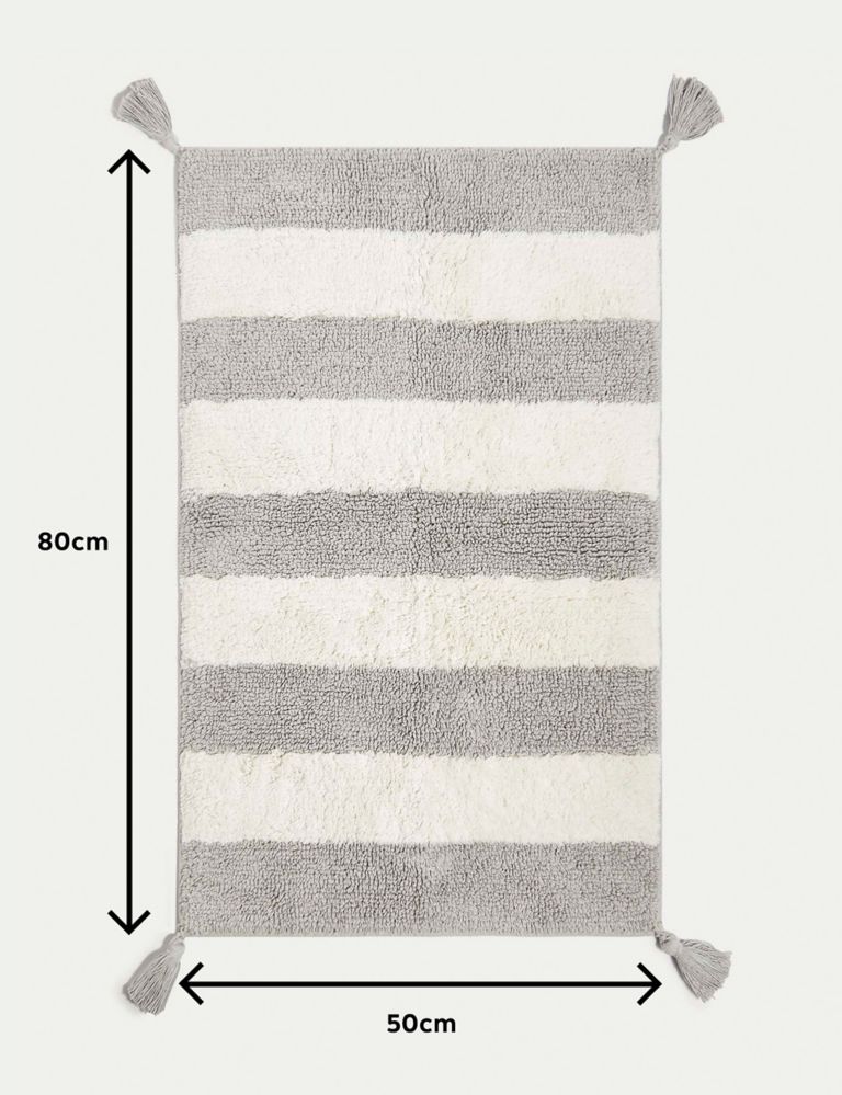 Pure Cotton Striped Bath Mat 3 of 3