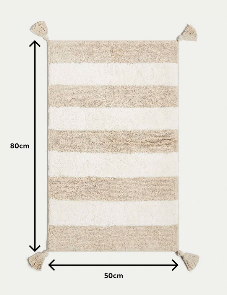 Pure Cotton Striped Bath Mat 3 of 3