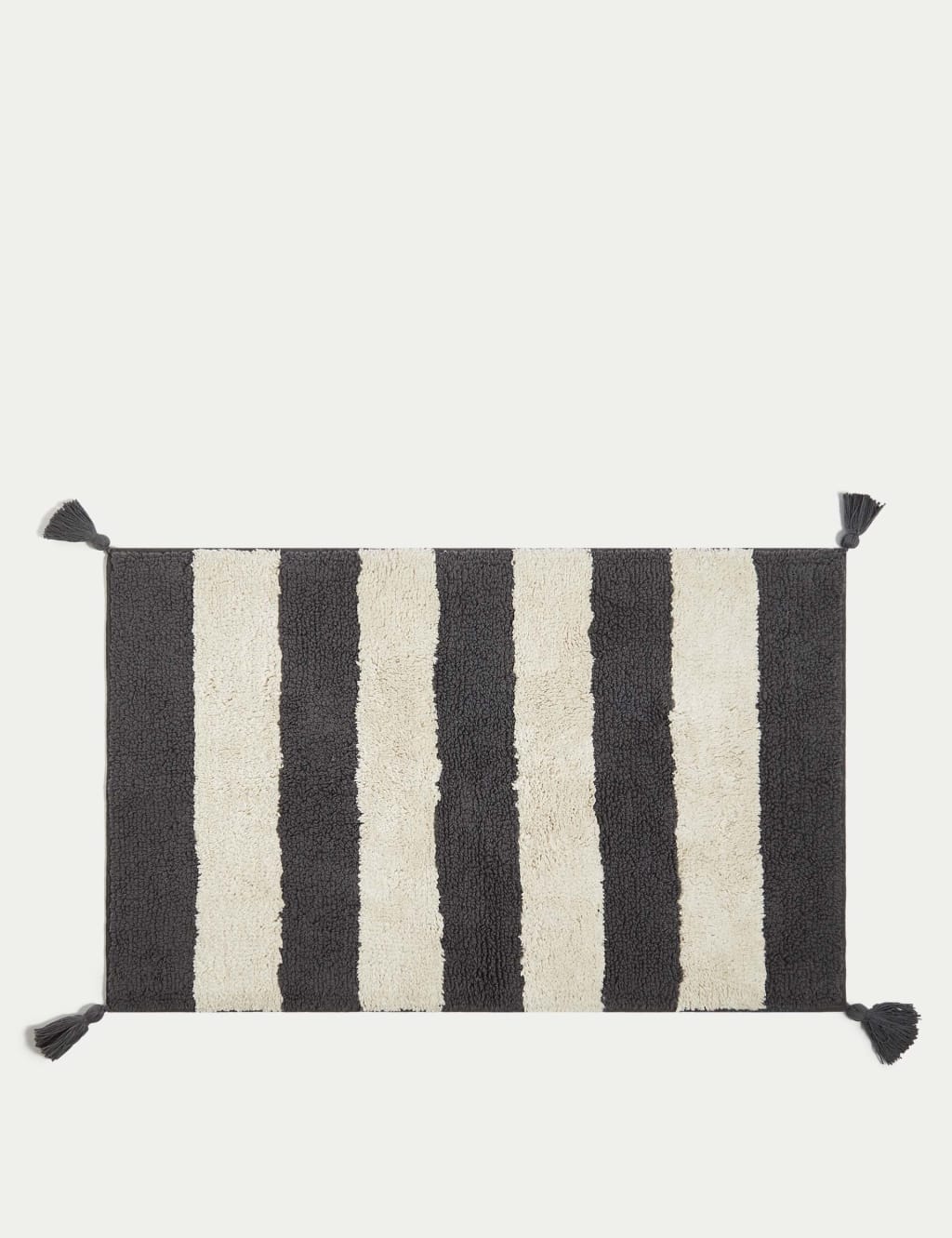 Pure Cotton Striped Bath Mat M&S Collection M&S