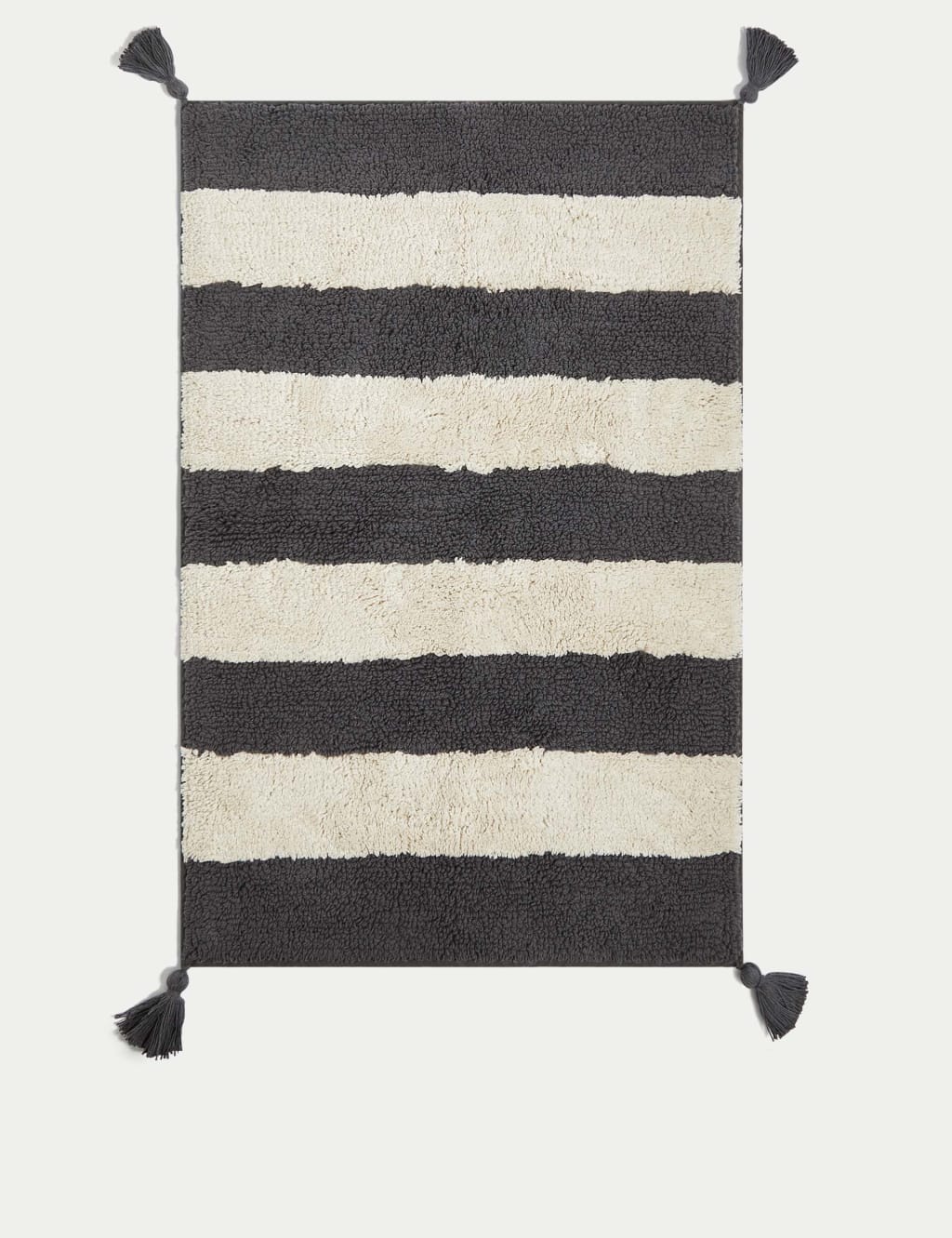 Pure Cotton Striped Bath Mat M&S Collection M&S