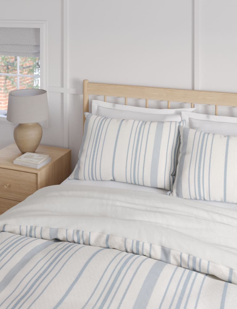 Pure Cotton Striped Bedding Set M&S Collection M&S