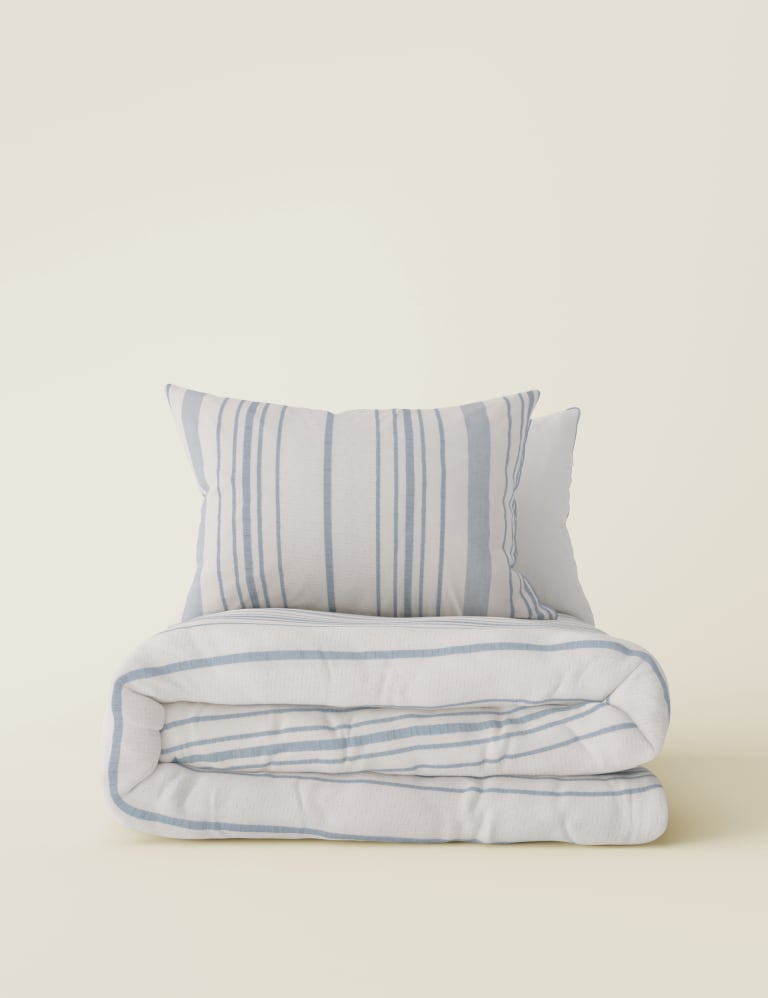 Pure Cotton Striped Bedding Set M&S Collection M&S