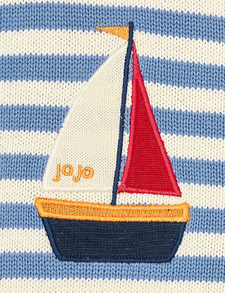 Pure Cotton Striped Boat Jumper (6 Mths-5 Yrs) 4 of 4