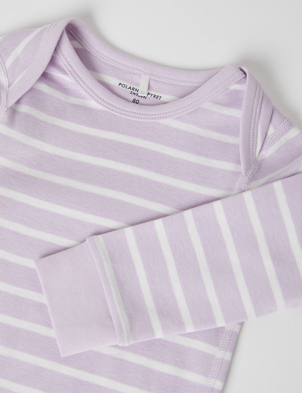 Pure Cotton Striped Bodysuit (7lbs-12 Mths) 2 of 4