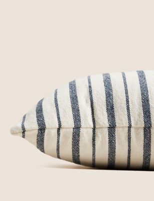 Pure Cotton Striped Bolster Cushion Image 2 of 6