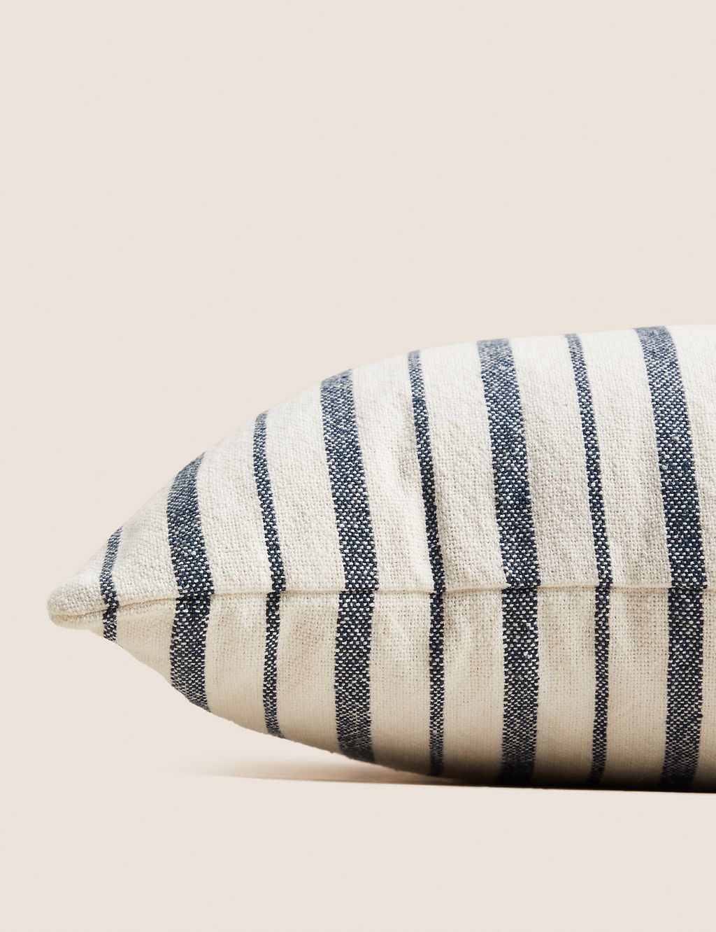 Pure Cotton Striped Bolster Cushion 1 of 5
