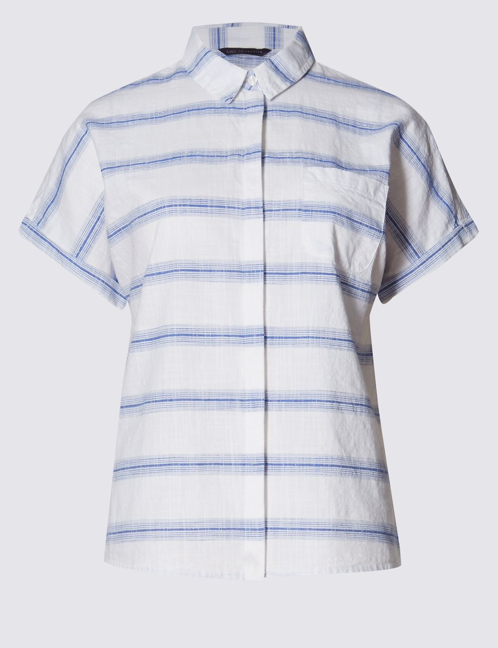 Pure Cotton Striped Boxy Shirt 1 of 3