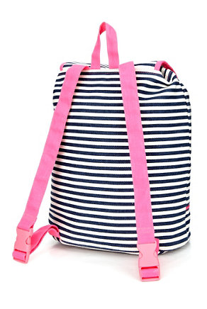 Pure Cotton Striped Canvas Rucksack Image 2 of 3