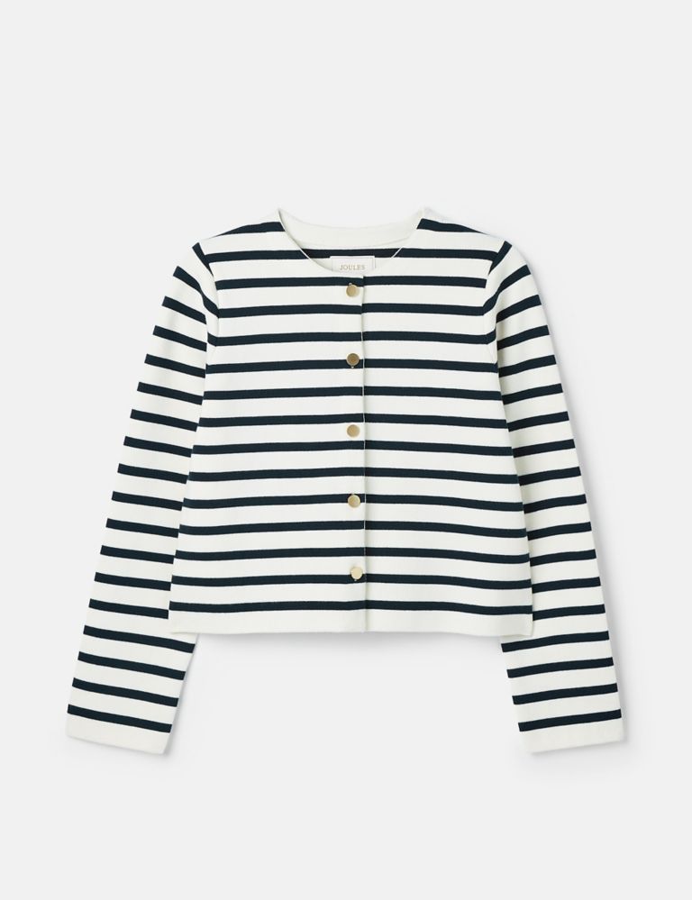 Pure Cotton Striped Cardigan 2 of 6