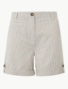 Pure Cotton Striped Casual Shorts Image 2 of 4