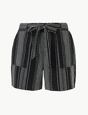 Pure Cotton Striped Casual Shorts Image 2 of 5
